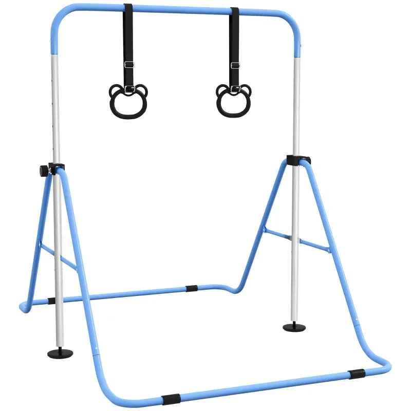 Adjustable Kids Gymnastics Bar with Rings