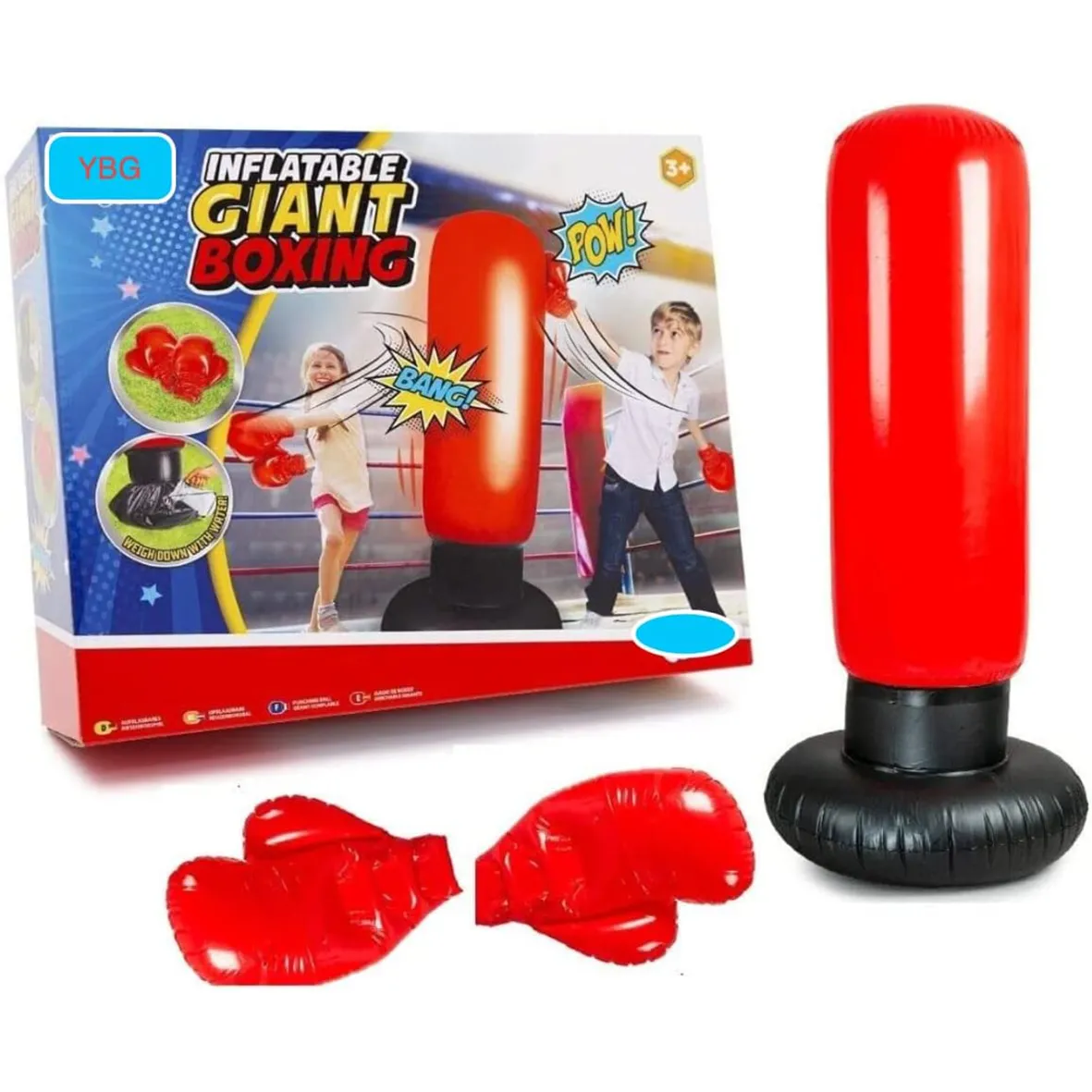 Inflatable Giant Boxing Set - Punchbag & Gloves