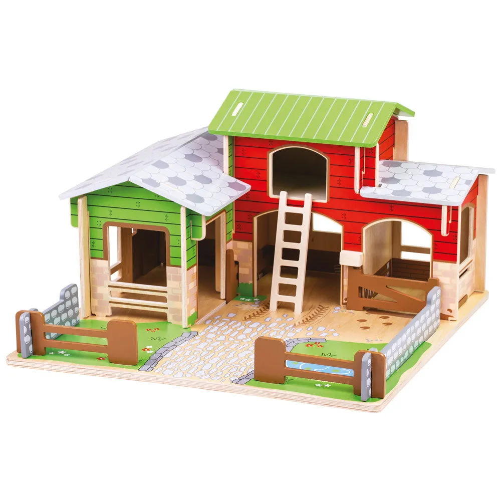 Cobblestone Farm - Wooden Toy Farm