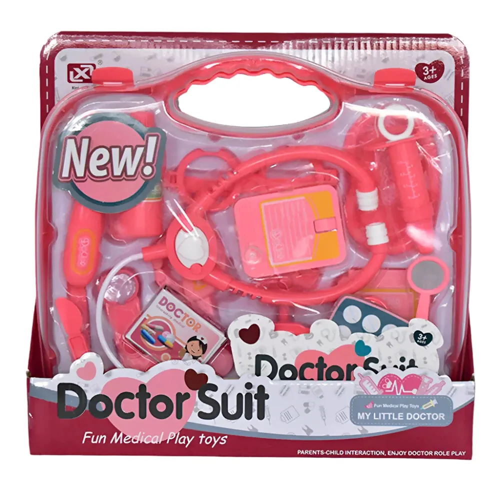 Kids Doctor Playset Pink – Deluxe Medical Tools Kit for Pretend Play Set
