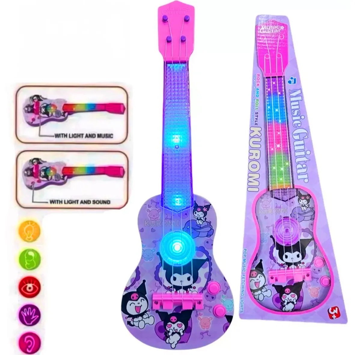 Kuromi Electric Light Up & Sounds Toy Guitar