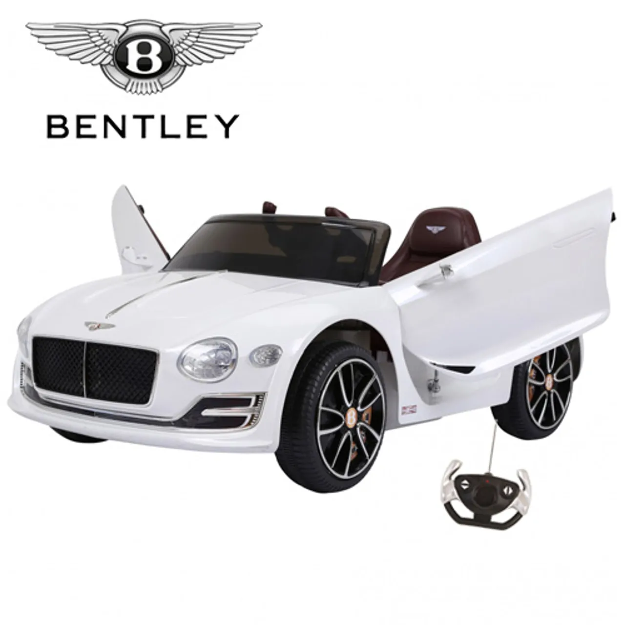 12v Licensed White Bentley EXP-12 Ride-In Car + Remote Control