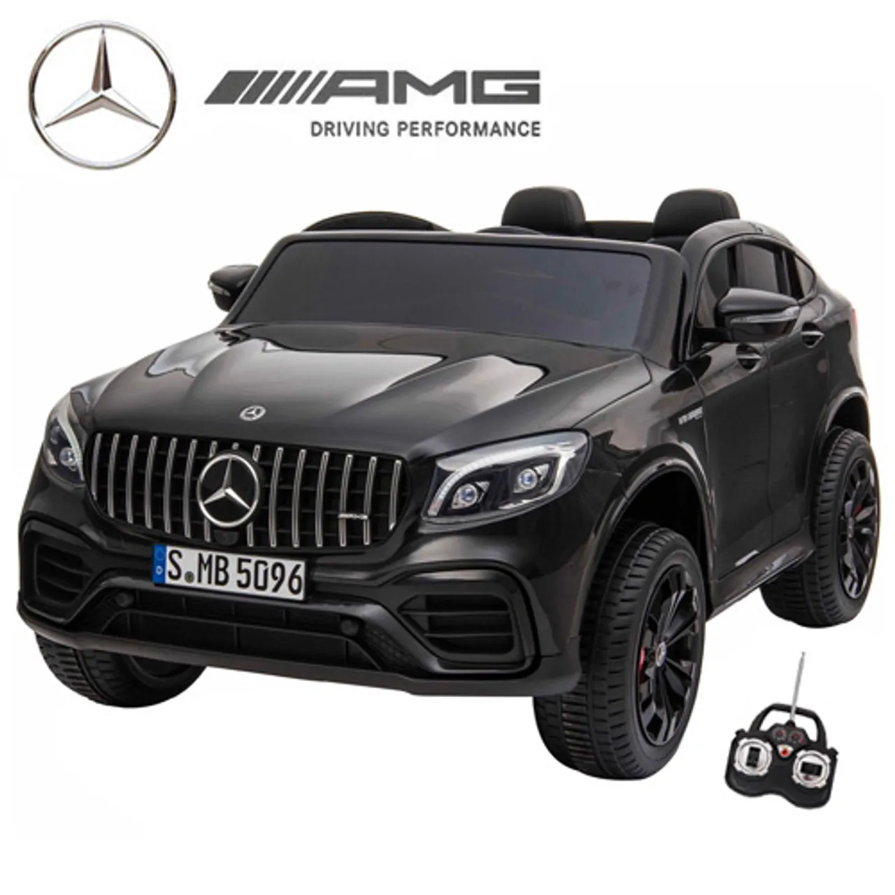 Official Two-Seat 4WD GLC-63s Mercedes Black 24v Kids SUV