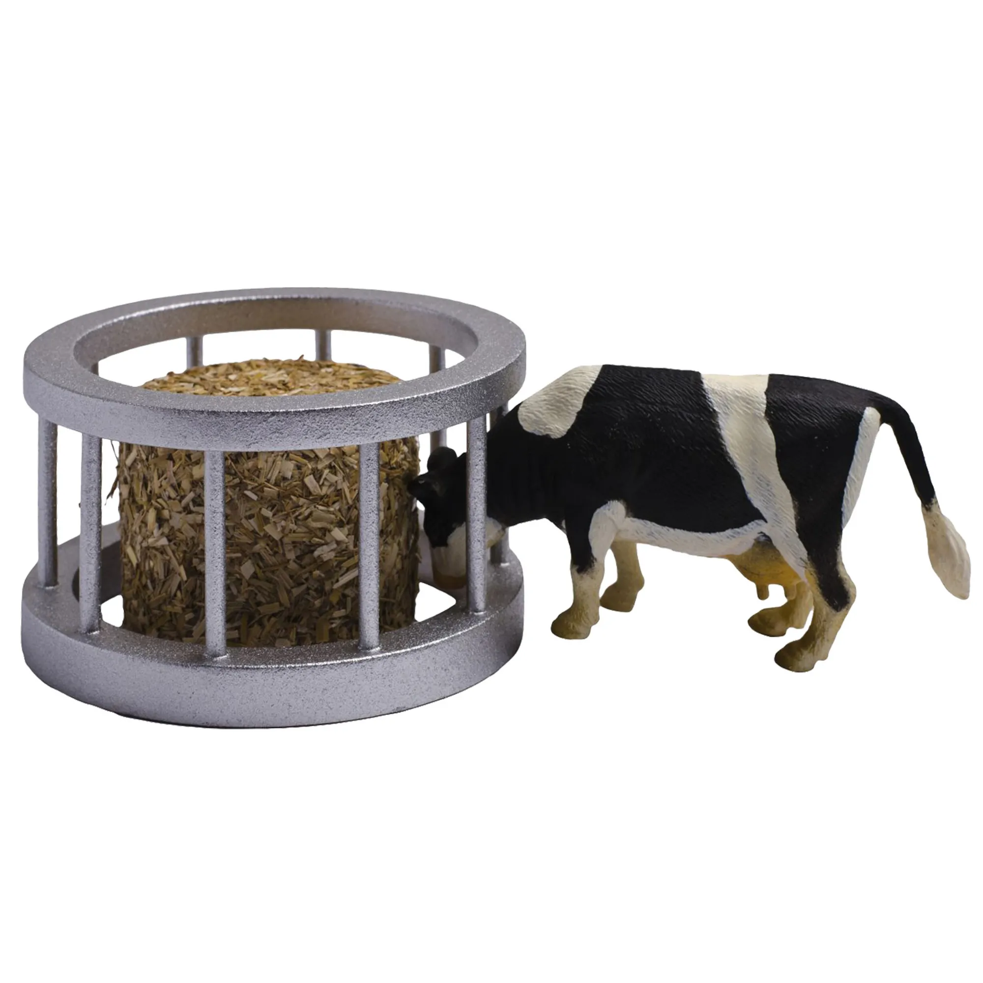Feeder Ring with Round Bale & Cow