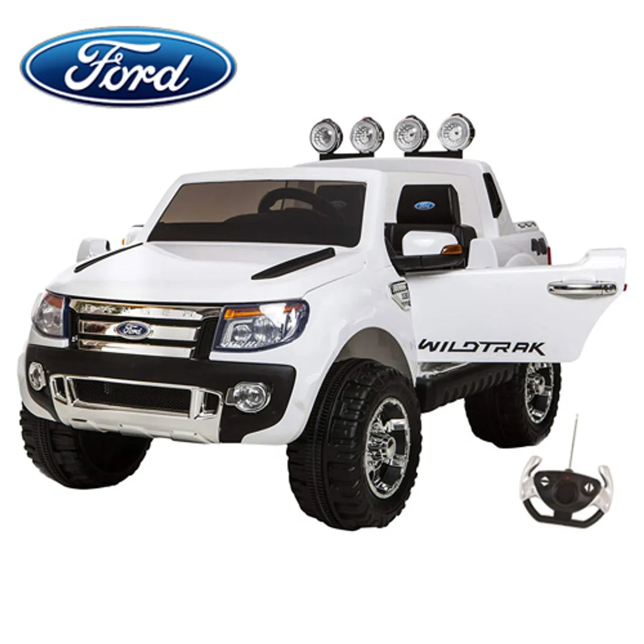 2-Seat 2023 12v White Ford Ranger Kids Electric Pick Up Truck
