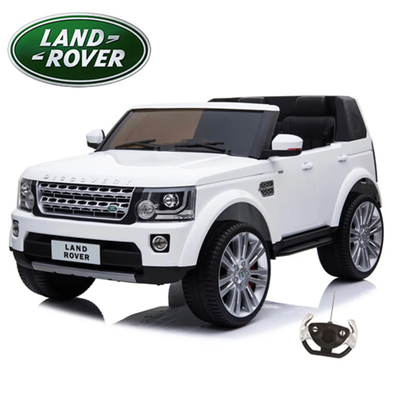 Licensed Two Seat Kids White 12v Land Rover Discovery SUV
