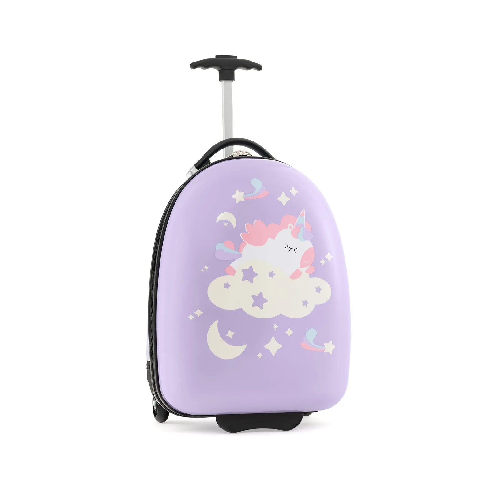 Kids Carry-On Luggage with Wheels - Pink Unicorn