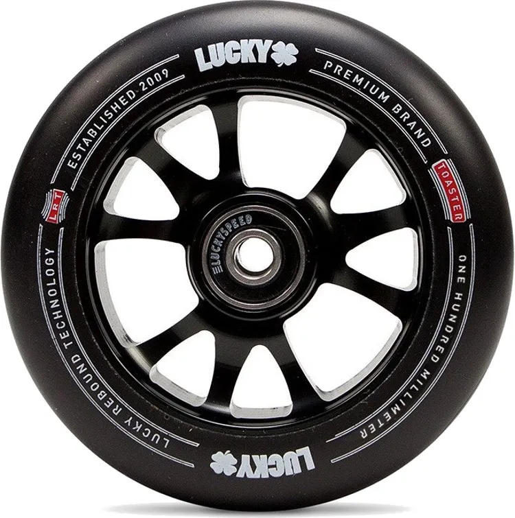 Lucky Toaster 100mm Scooter Wheel - Black