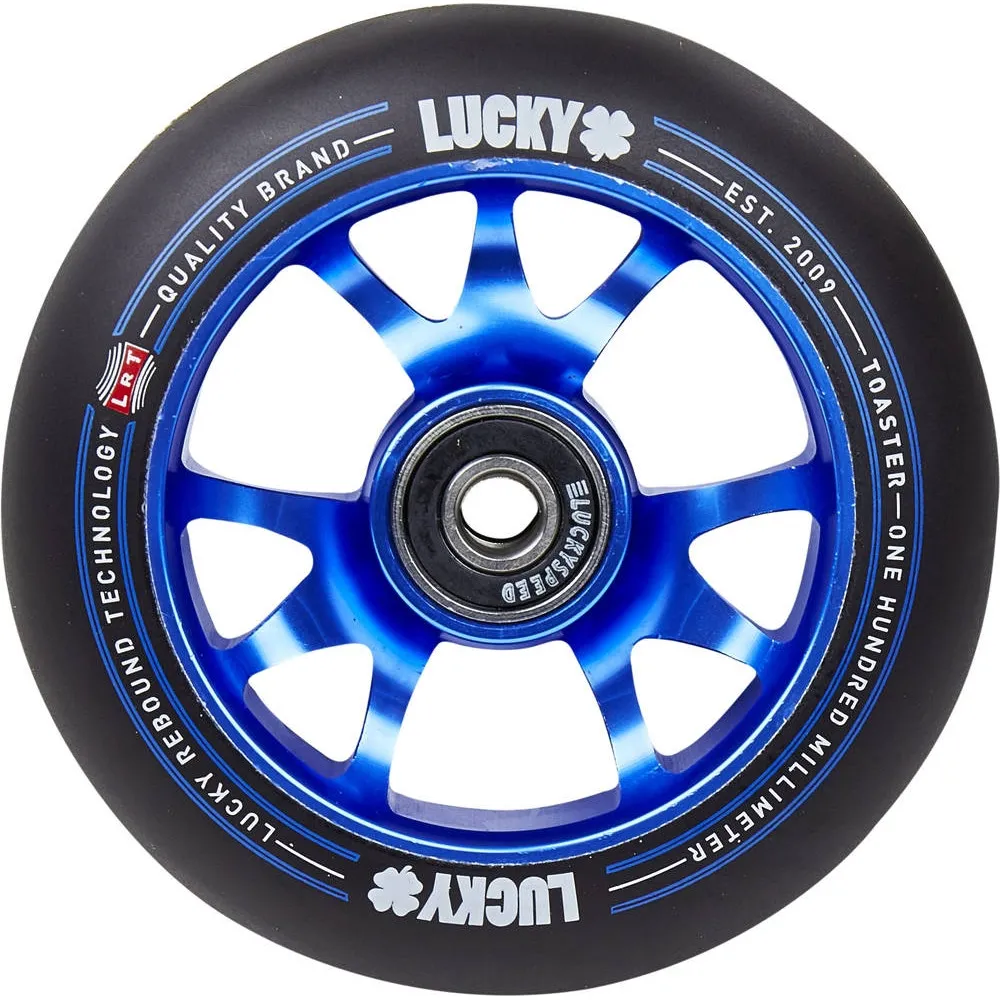 Lucky Toaster 100mm Scooter Wheel - Blue/Black