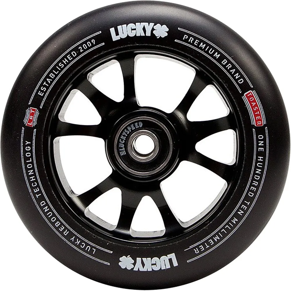 Lucky Toaster 110mm Scooter Wheel - Black/Black