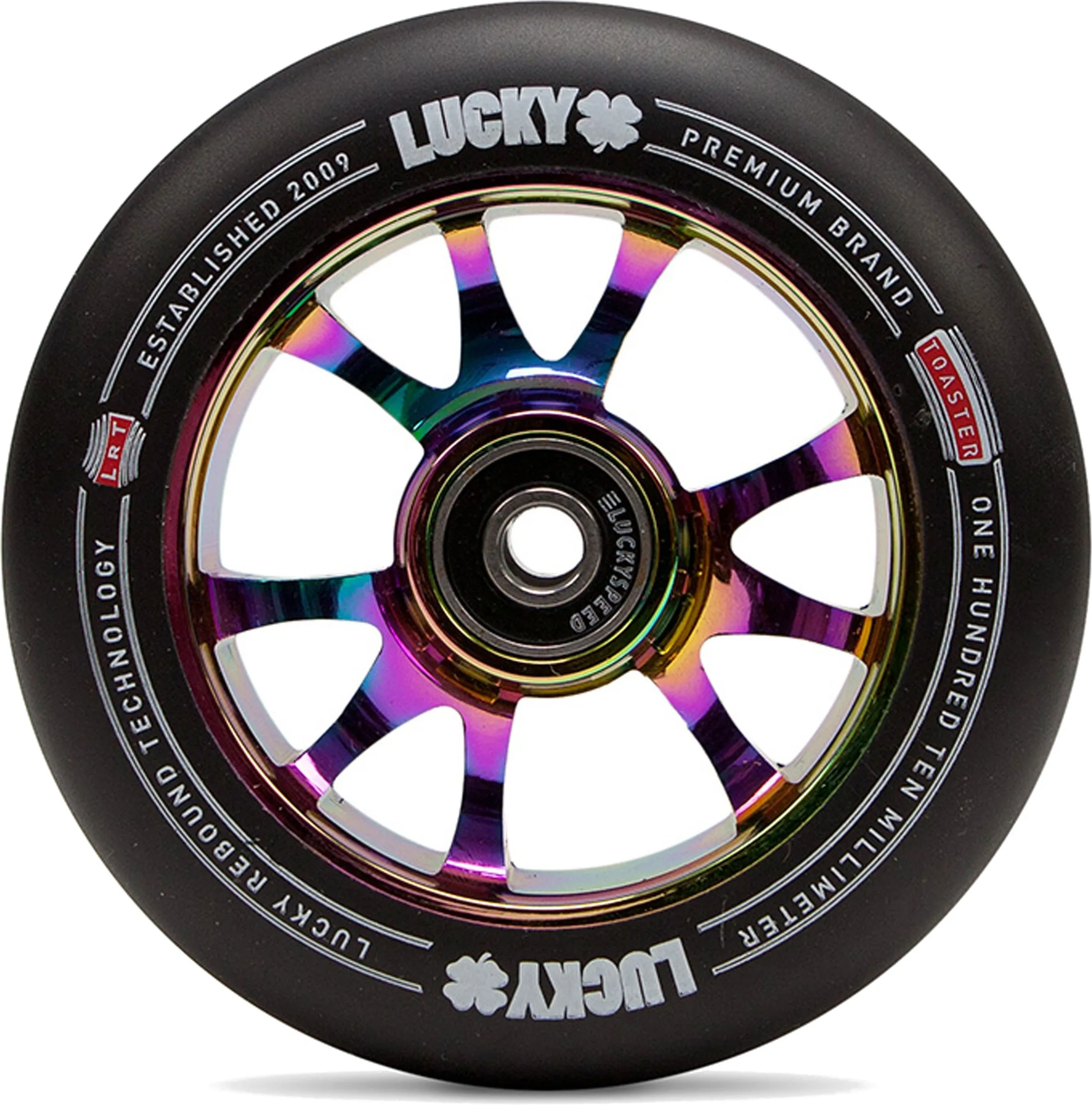 Lucky Toaster 110mm Scooter Wheel - Neochrome/Black