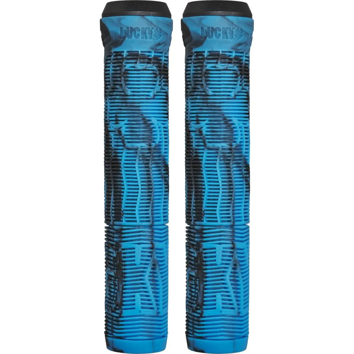 Lucky Vice 2.0 Scooter Grips - Black/Blue Swirl