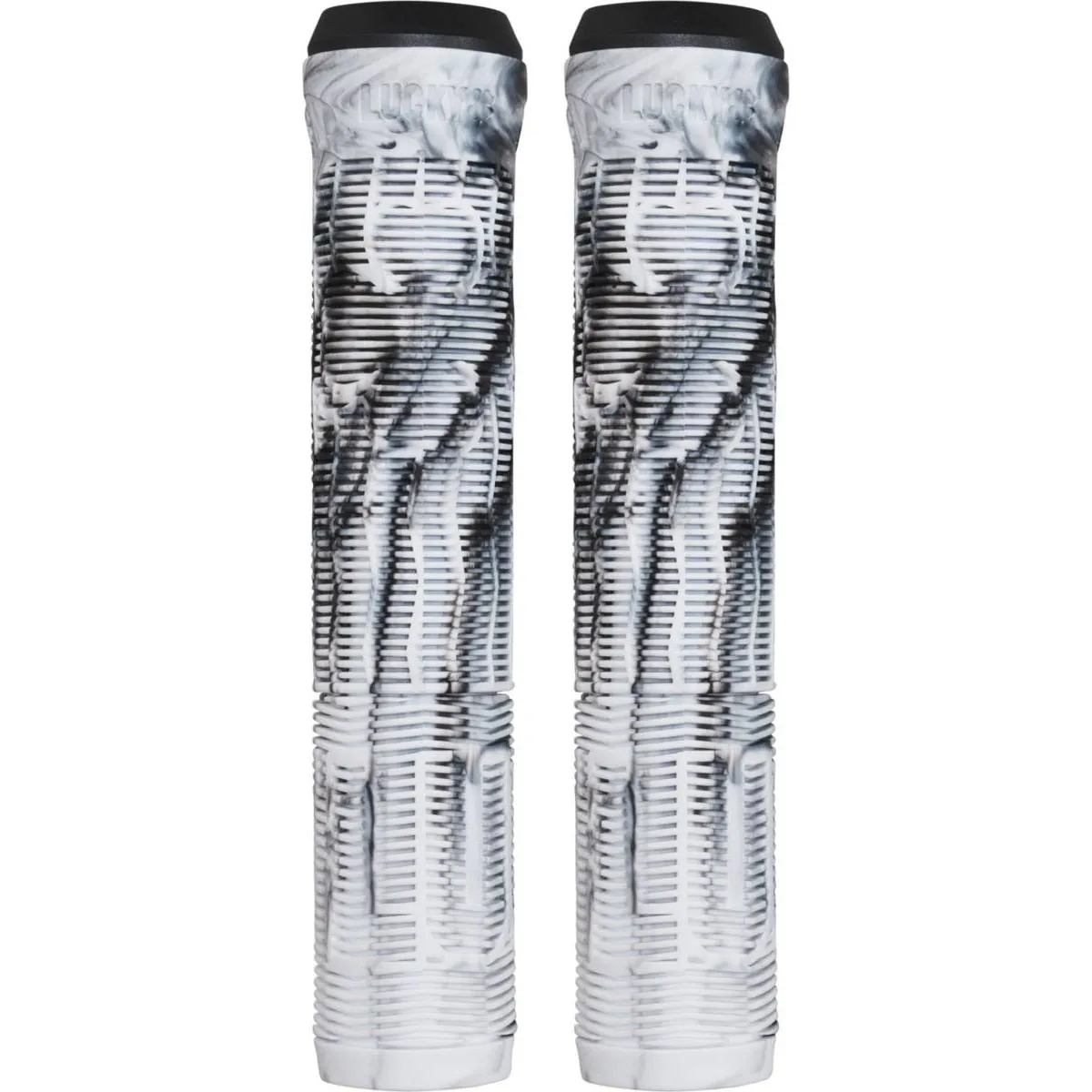 Lucky Vice 2.0 Scooter Grips - Black/White Swirl