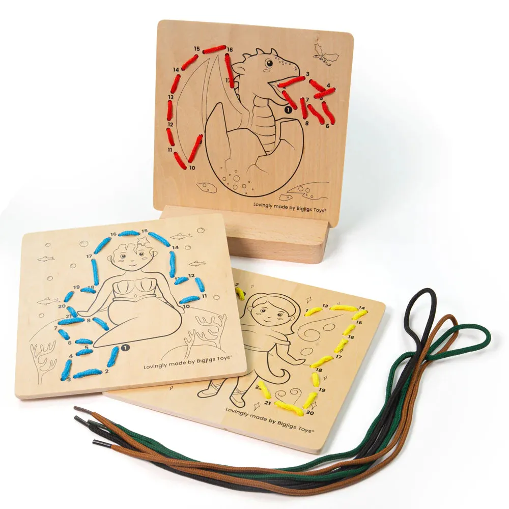 Lacing by Numbers - Mythical Creatures: Toddler Fine Motor Toy