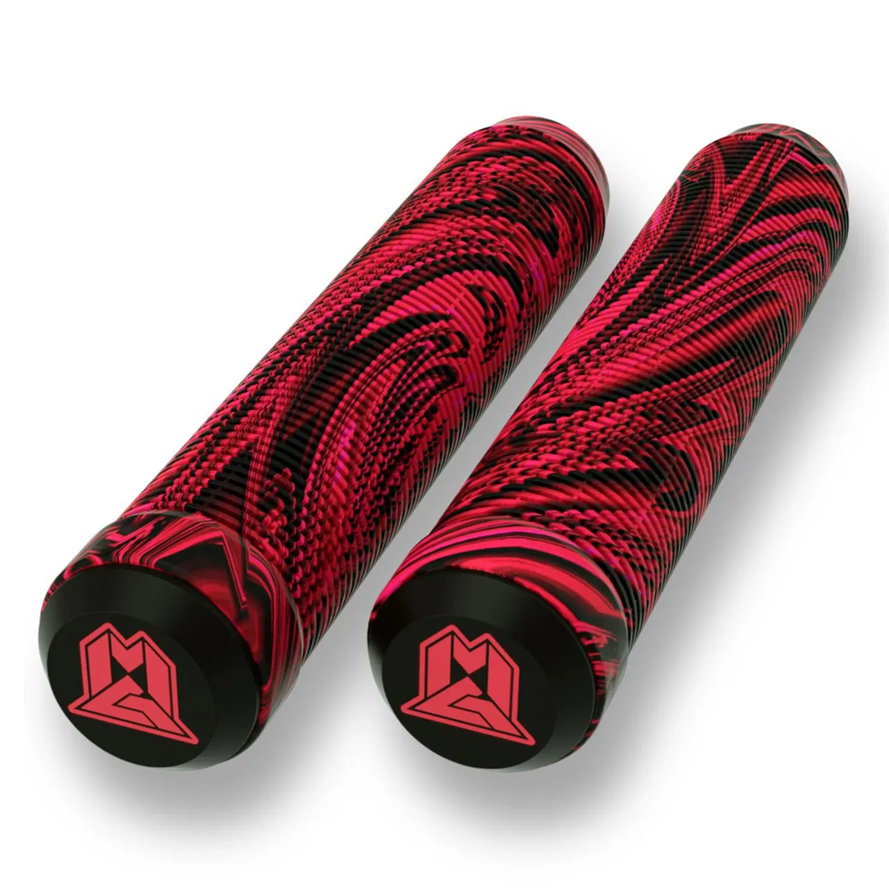 MGP 180mm Swirl Grind Scooter Grips - Red/Black