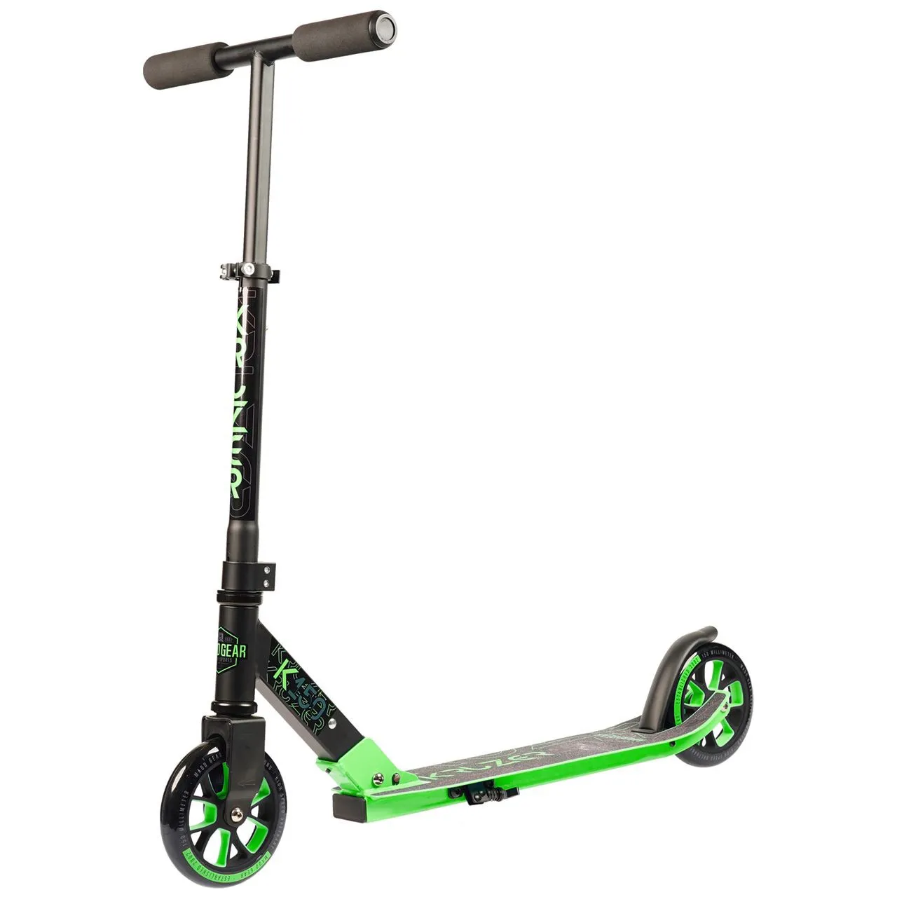 Madd Gear Carve Kruzer 150 Folding Scooter - Black/Lime