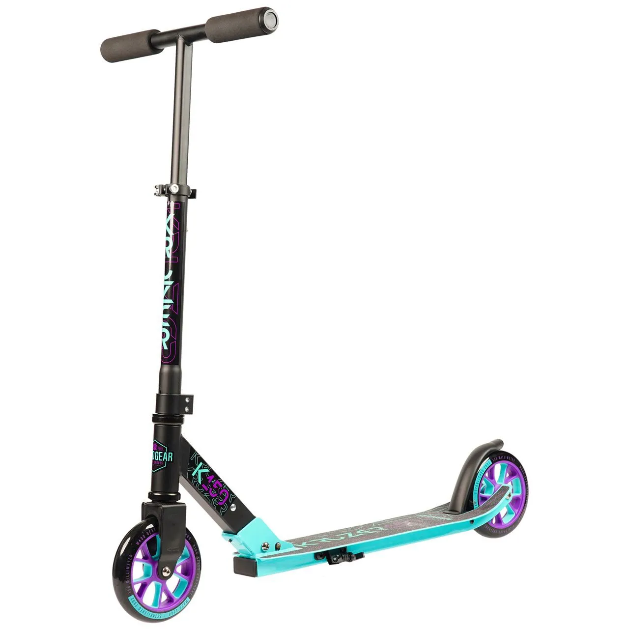 Madd Gear Carve Kruzer 150 Folding Scooter - Black/Teal