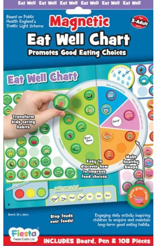 Magnetic Eat Well Chart - Encourages Healthy Eating
