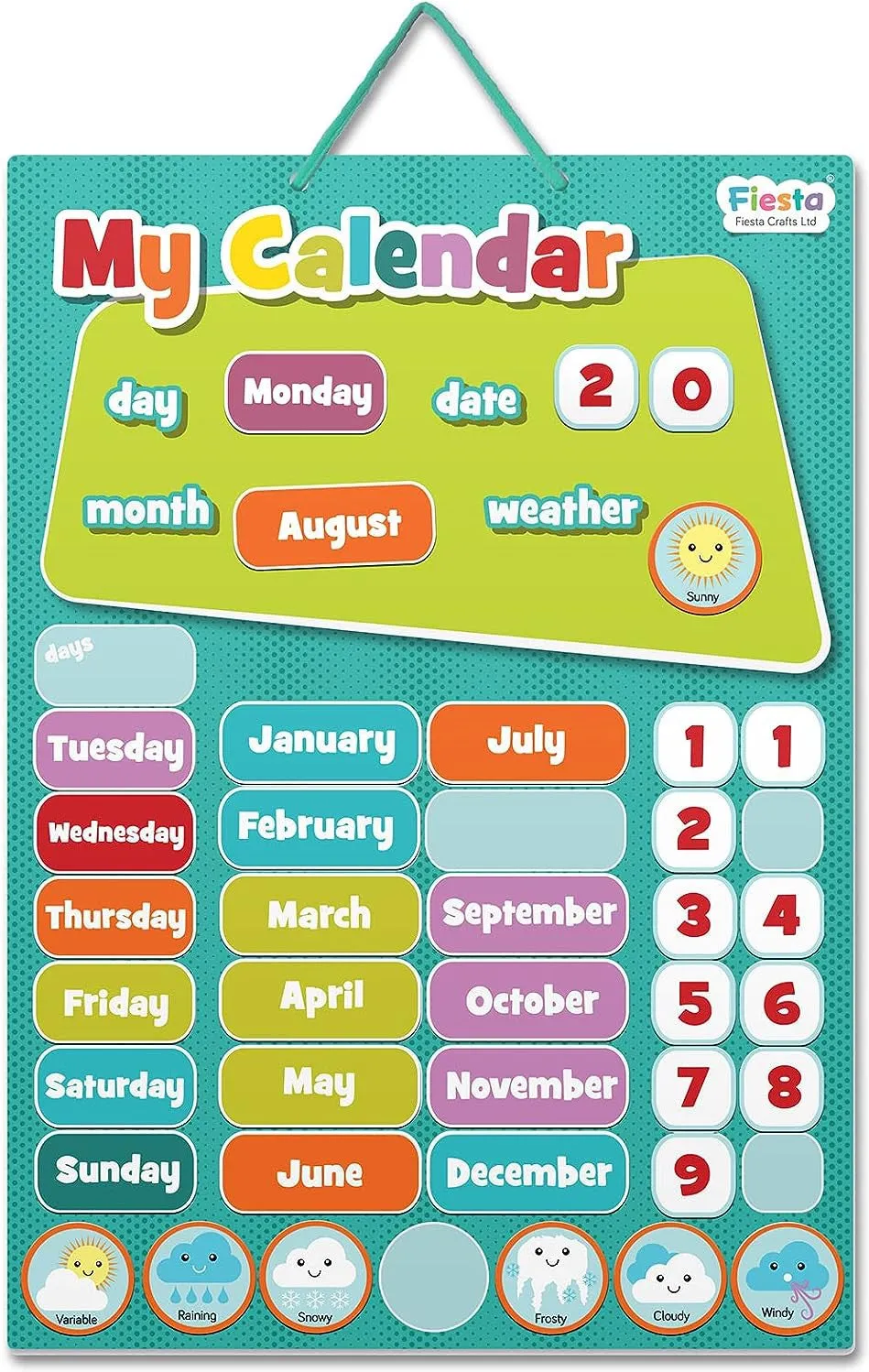 My Magnetic Daily Calendar - Multicoloured