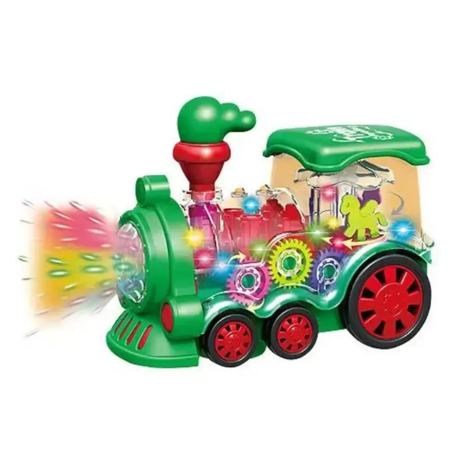 Light Up Transparent Gear Train Toy With Light And Sounds