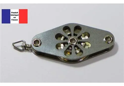 Ballraced Shackle Block with Becket 15mm - Tempest Metal Series