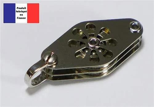 Ballraced Shackle Double Block with Becket 15mm - Tempest Metal Series