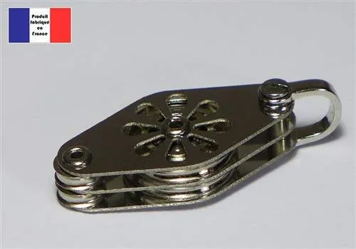 Ballraced Shackle Double Block with Fiddle 15mm - Tempest Metal Series