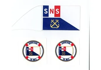 CAP Maquettes Flag SNS Length 67.5mm & 2 Logos Diameter 37.5mm