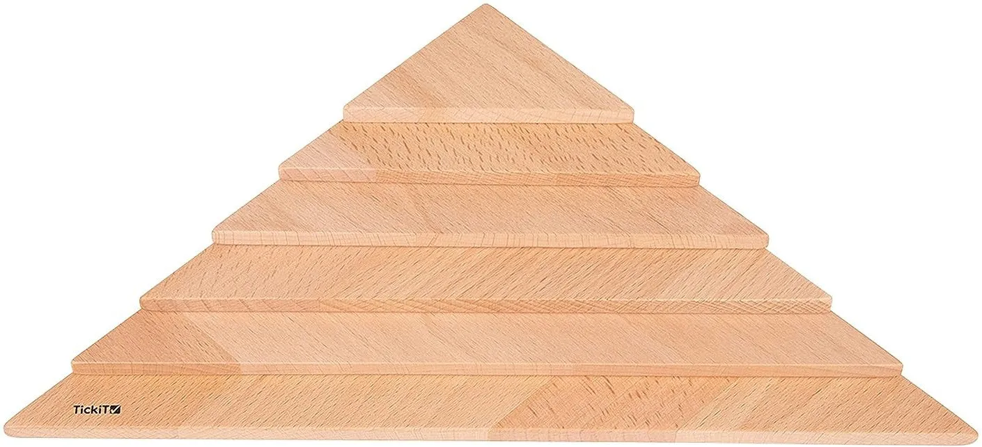 Natural Wooden Architect Triangular Panels - Pk6