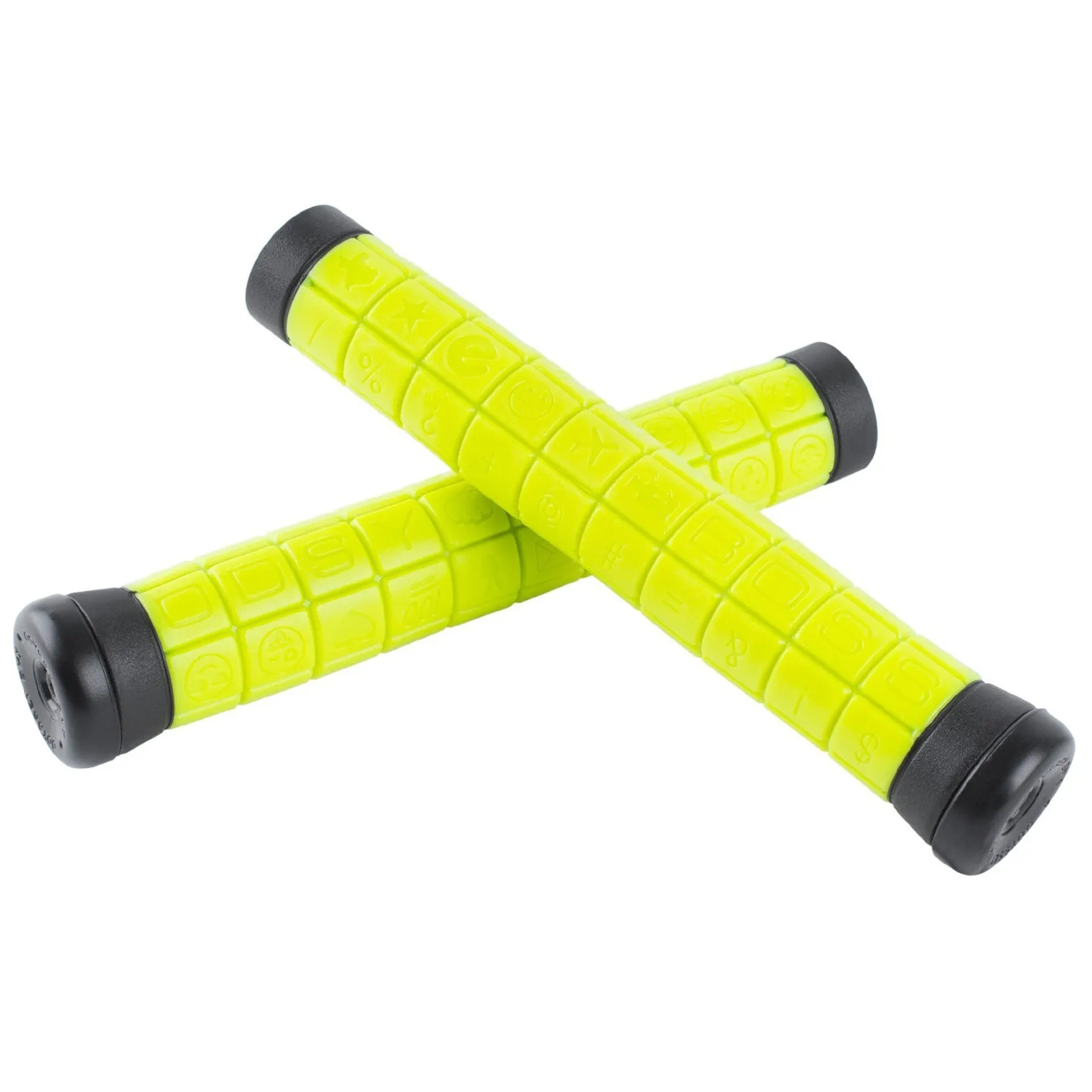 Odyssey Keyboard V2 165mm BMX Grips - Black/Flo Yellow