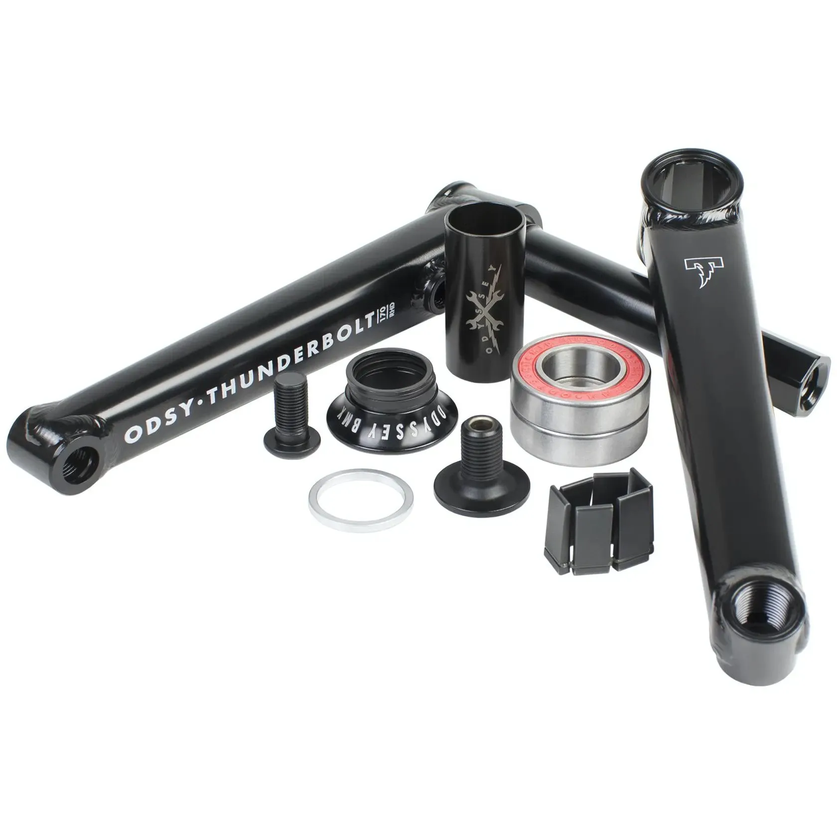 Odyssey Thunderbolt Plus RHD 175mm BMX Cranks - Rust Proof Black