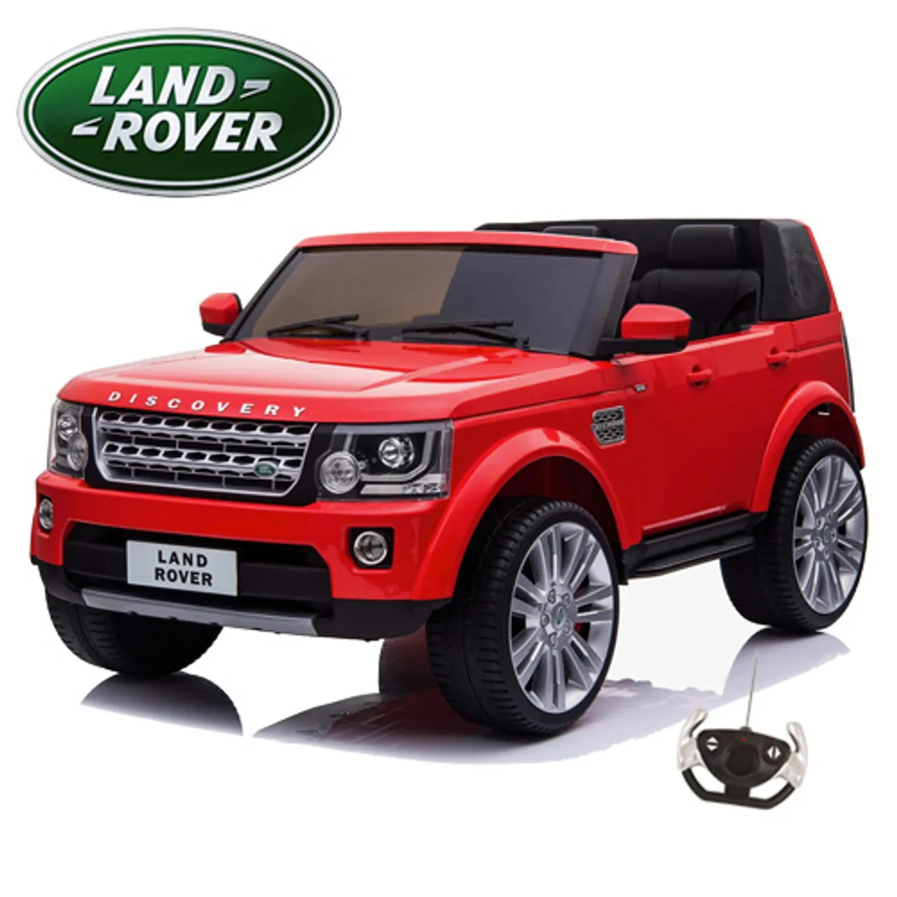 Kids Two Seater Official Land Rover Discovery Red 12v Ride-on SUV