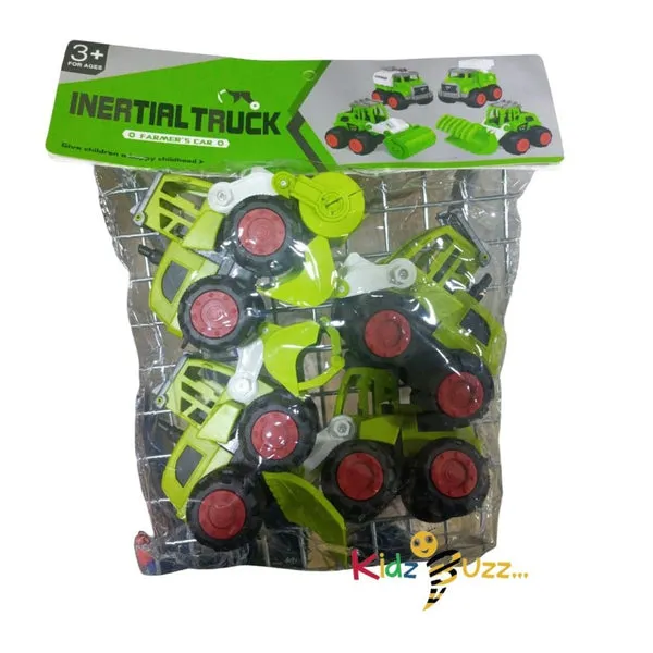 4 Pcs Inertial Farm Truck Toy