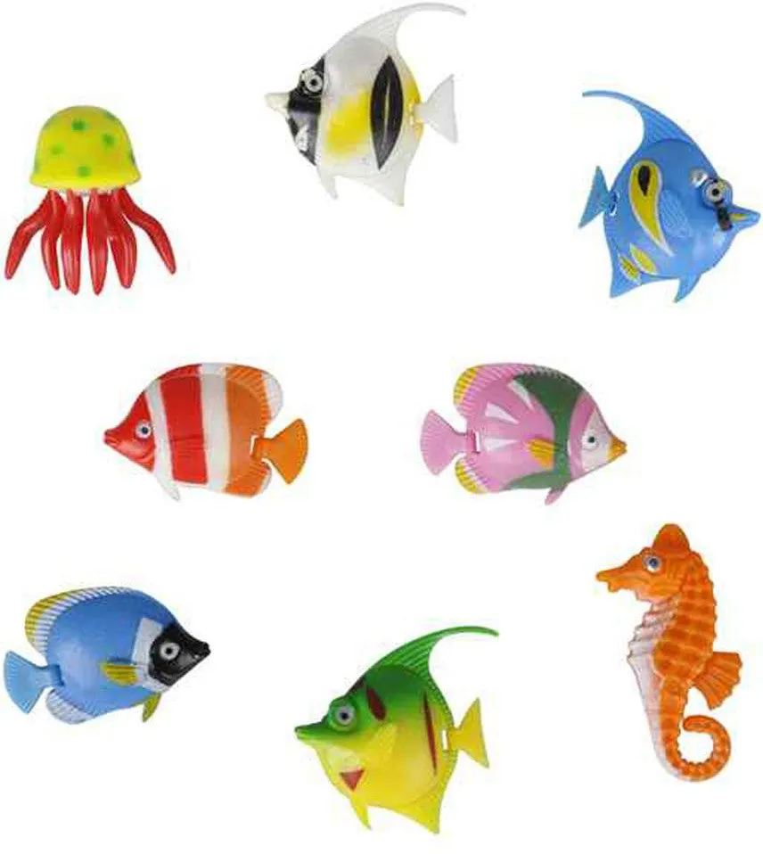 Pack of 8 Sea Creatures and Fish for Bubble Tubes