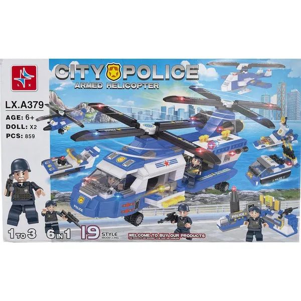 6 in 1 City Police Block Set Fun Toy For Kids