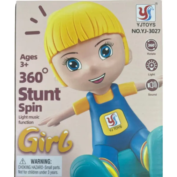 Stunt Spin 360 Degree Rotating Girl Toy For Kids