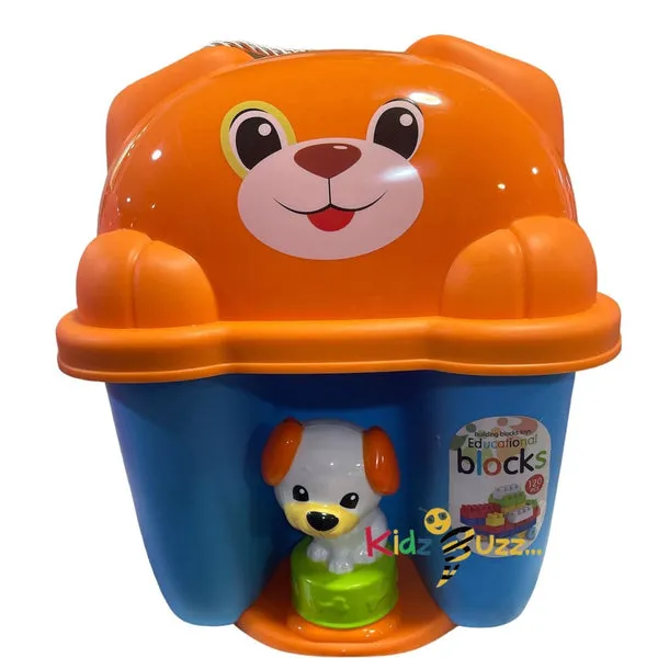 120Pcs Dog Blocks Blue Toy For Kids