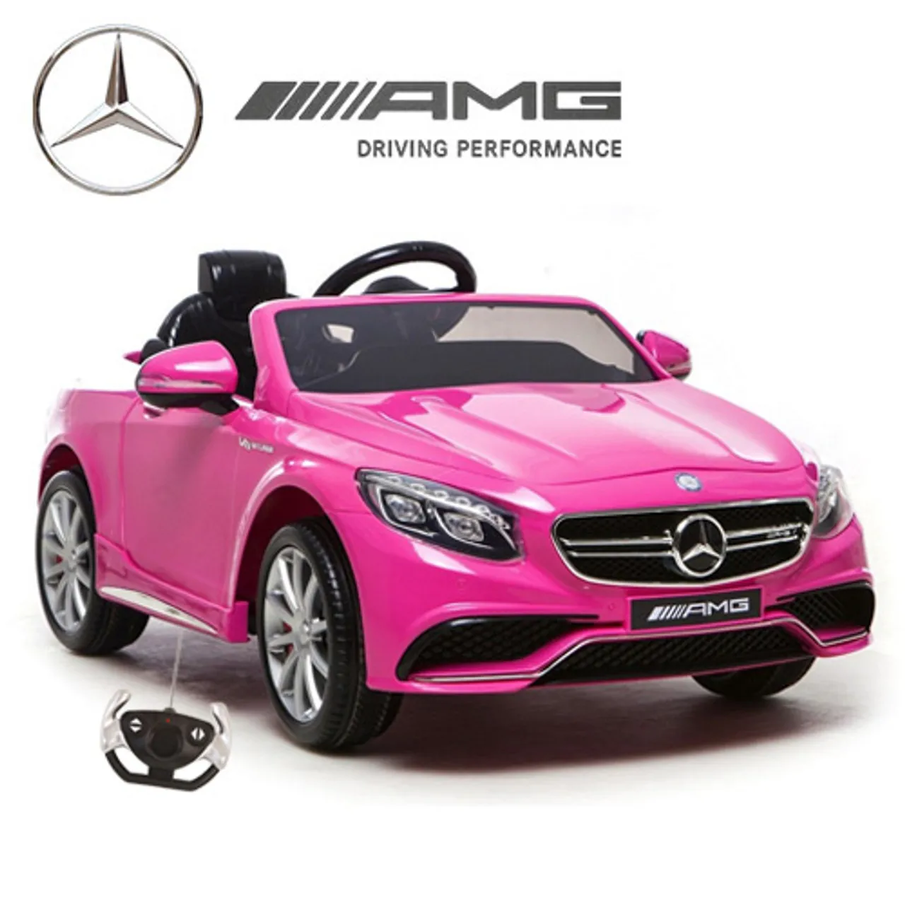 Pink Licensed Mercedes S63 Kids Electric 12v Car