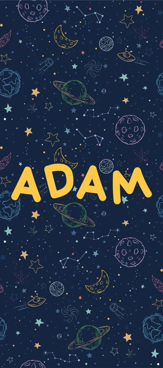 Planets in Space Door sticker - Personalisable