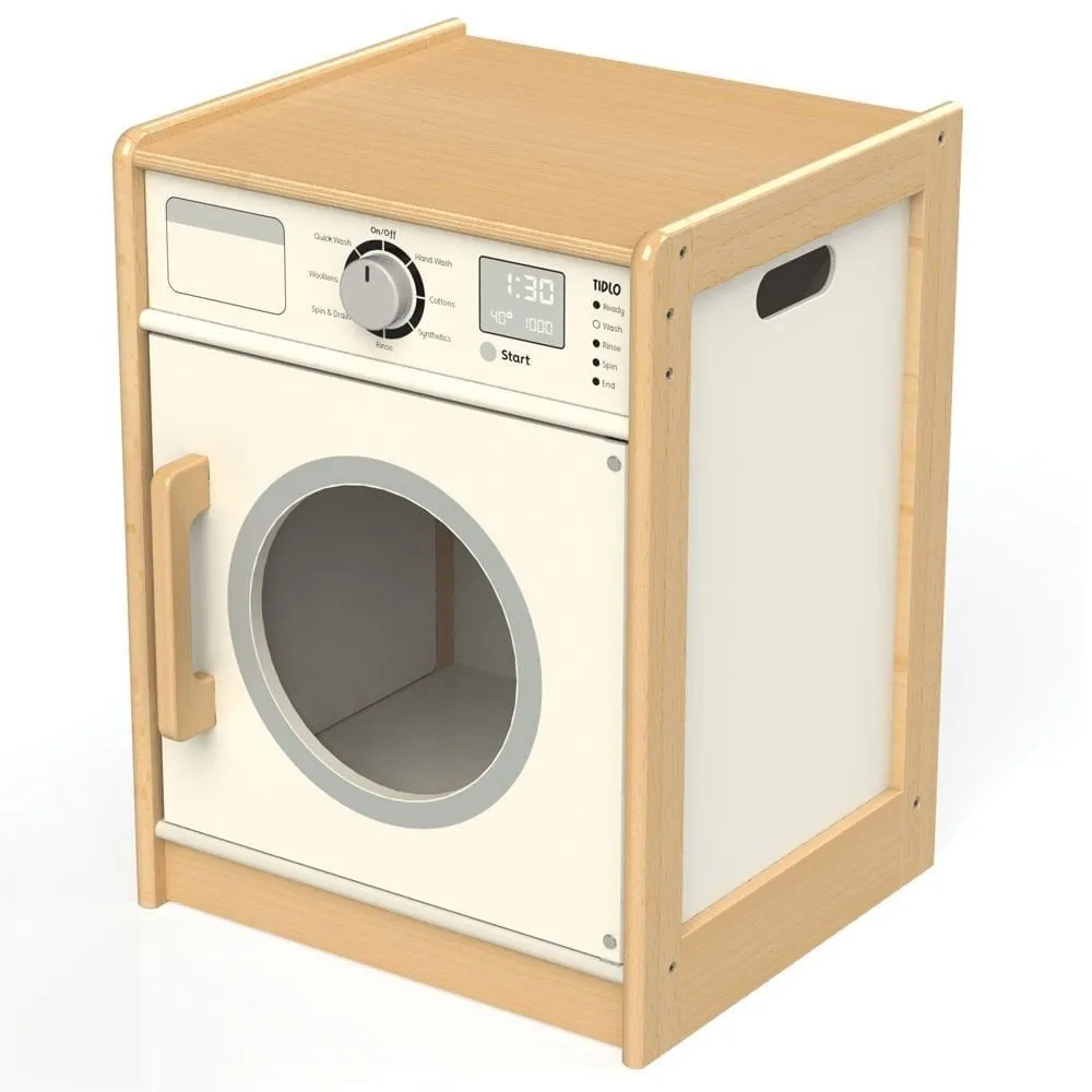 Play Kitchen Natural Wooden Washing Machine