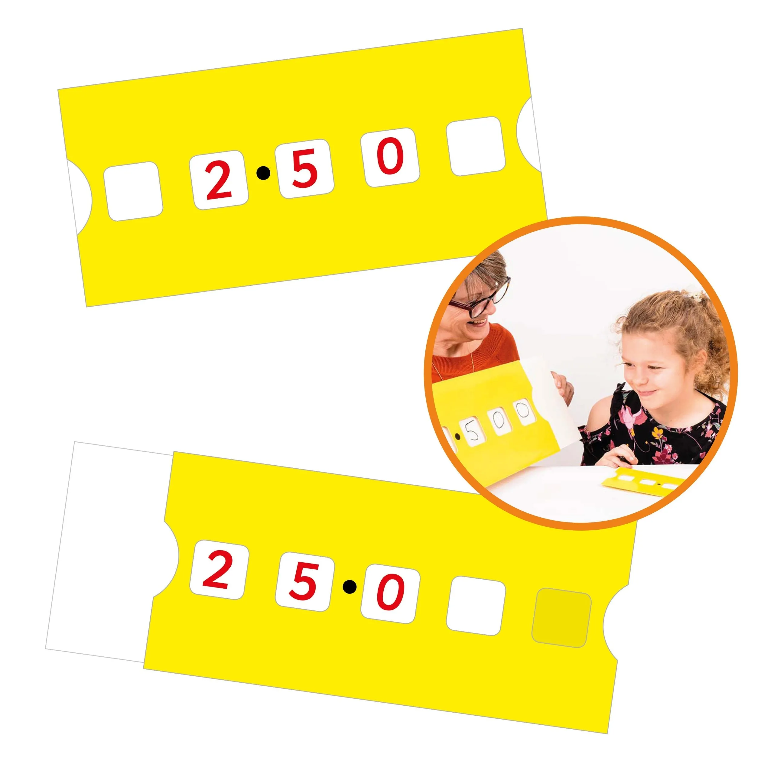 Pupils Decimal Sliding Lines (Pack Of 30) And Teacher Demo Version
