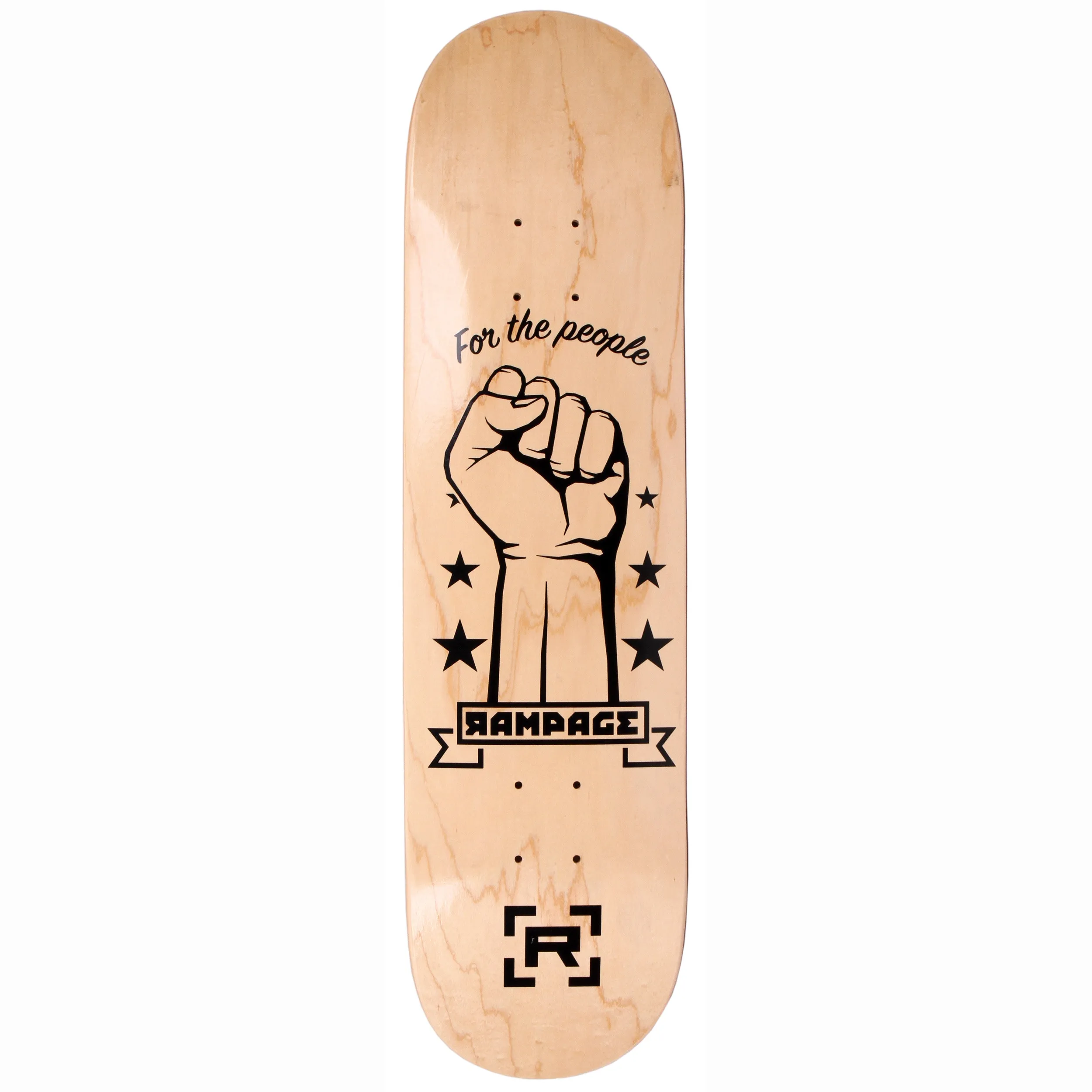 Rampage FTP Skateboard Deck - Natural 8.25''