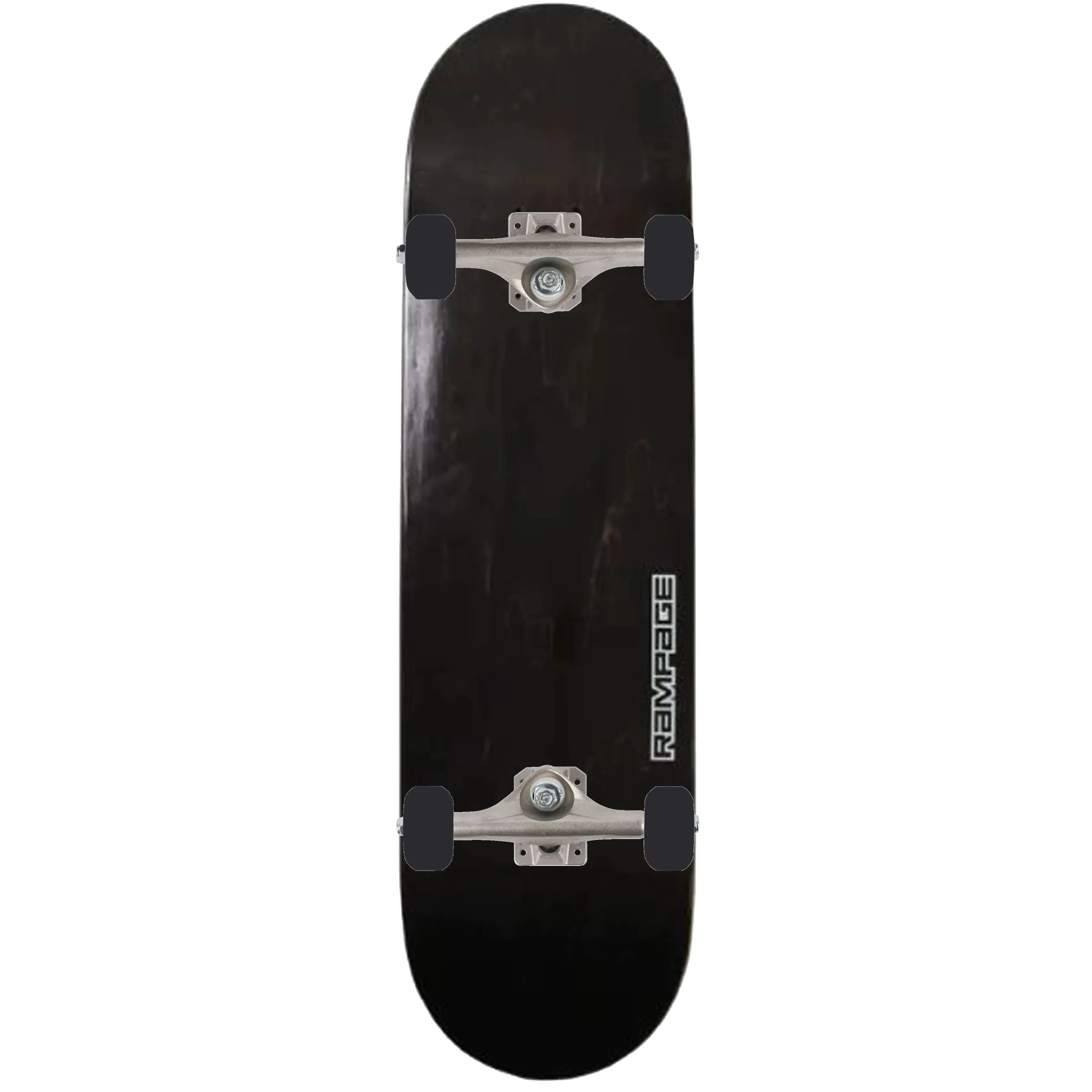 Rampage x Enuff Stain Custom Skateboard - Black/Black/Blue