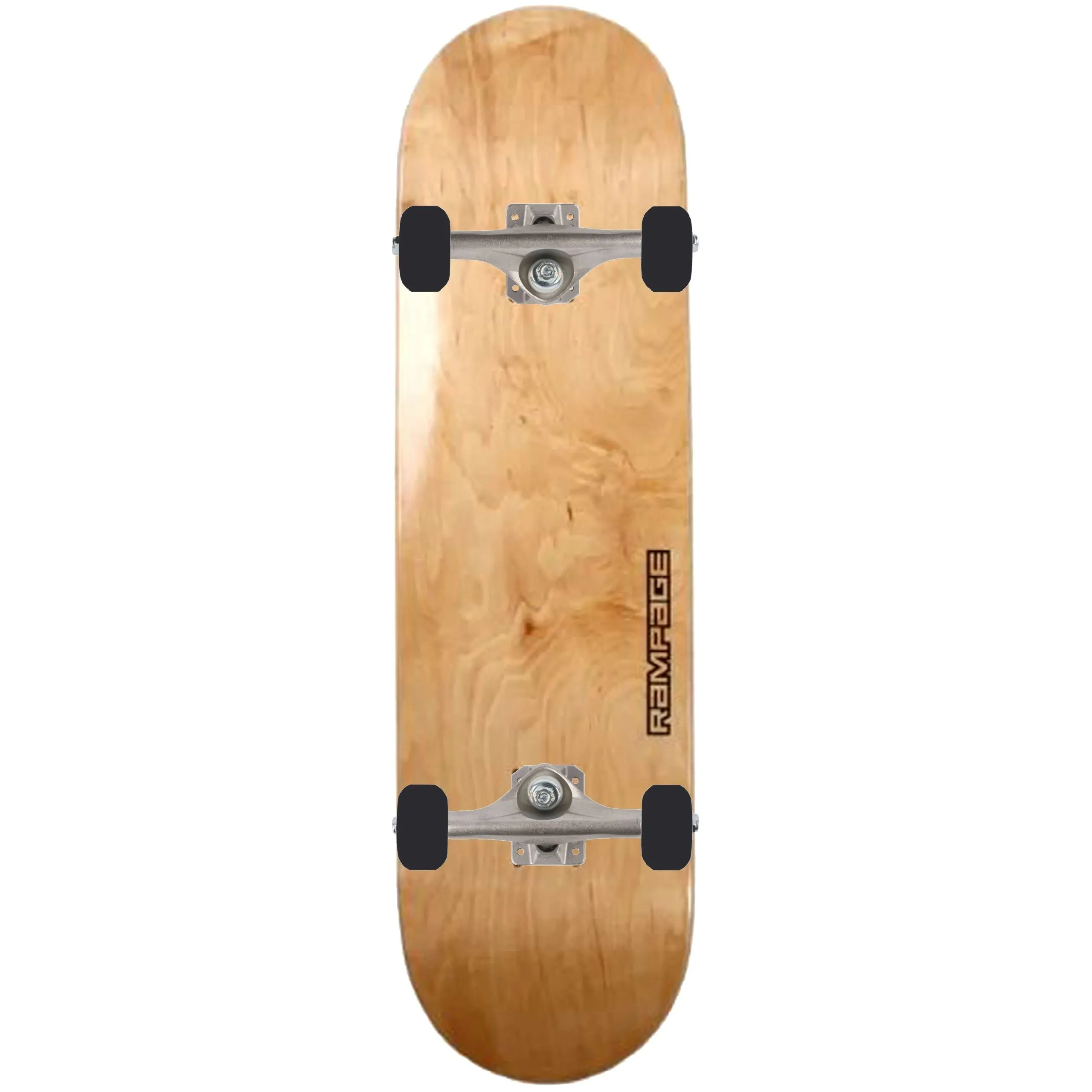 Rampage x Enuff Stain Custom Skateboard - Natural/Black/Blue