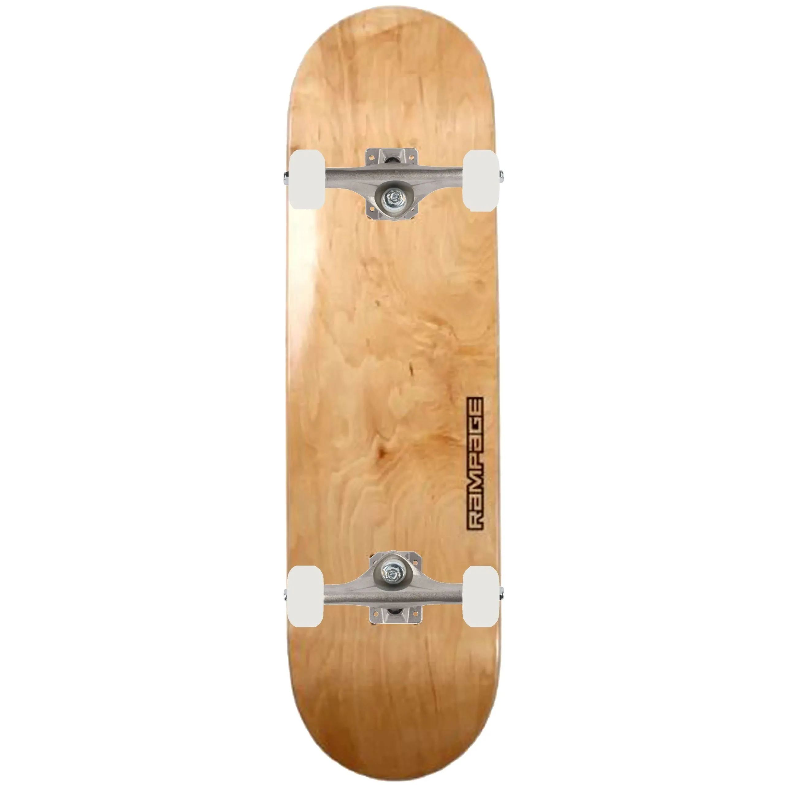 Rampage x Enuff Stain Custom Skateboard - Natural/White/Blue