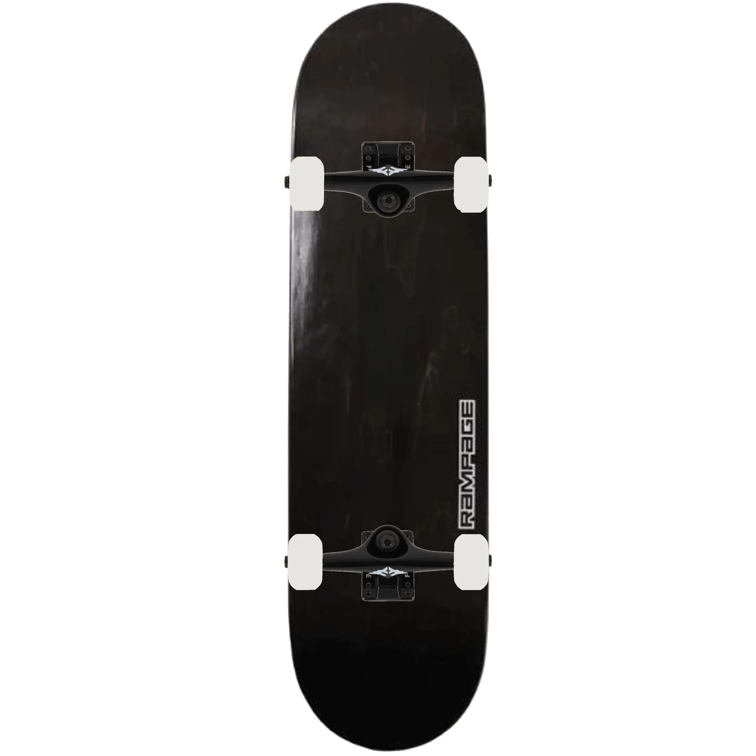 Rampage x Fracture Stain Custom Skateboard - Black/Black 7.75''
