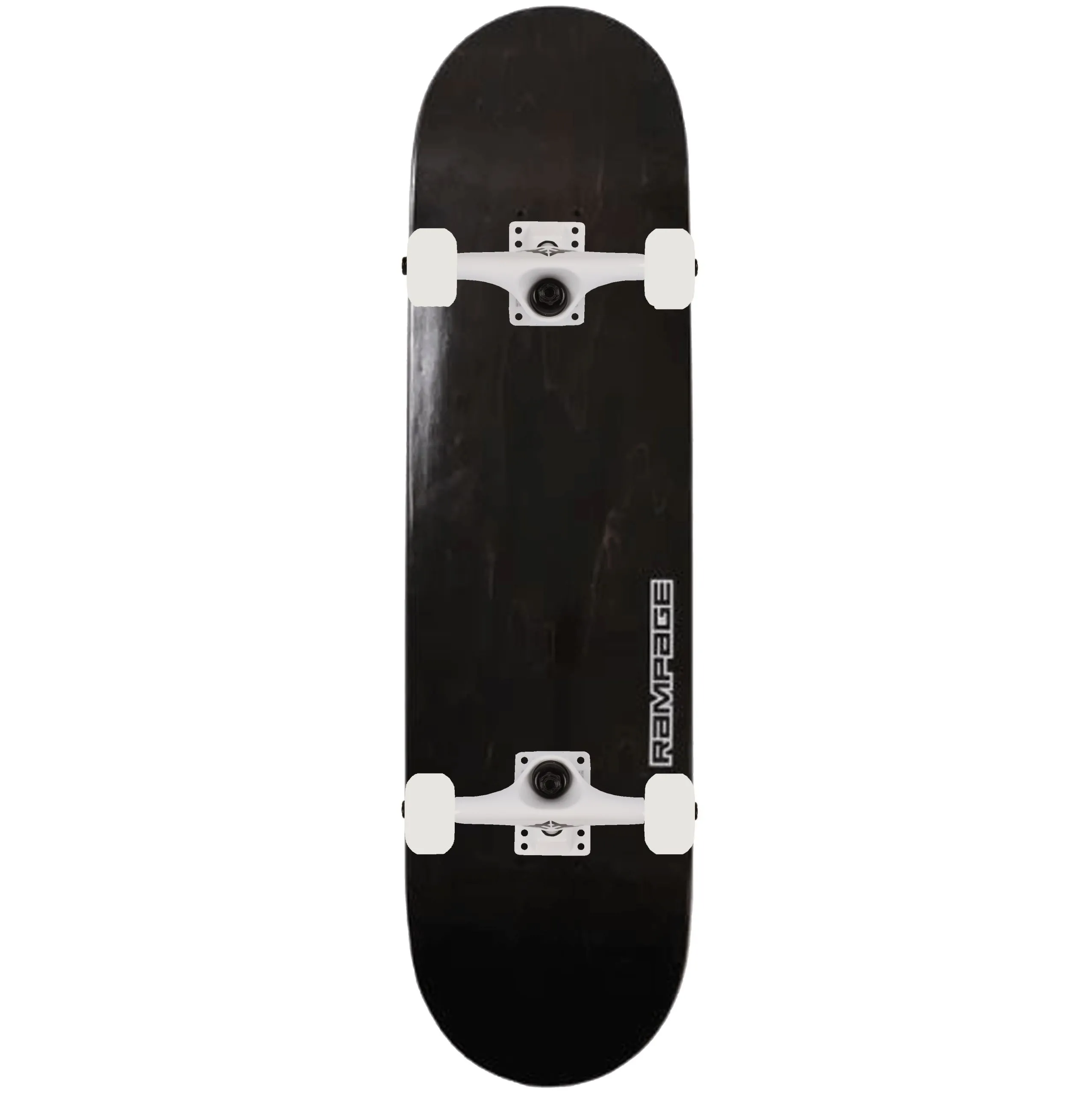 Rampage x Fracture Stain Custom Skateboard - Black/White 7.75''