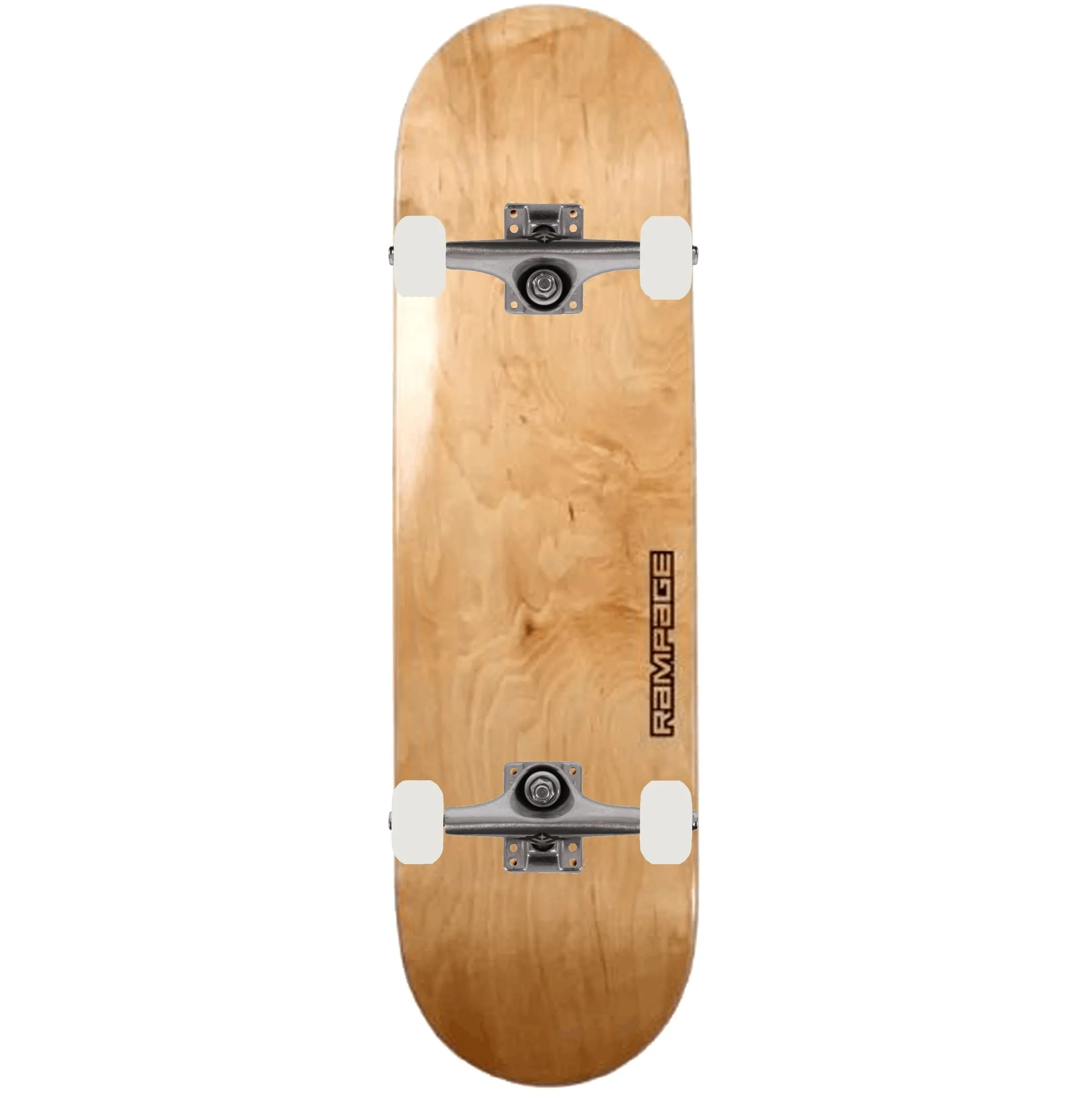 Rampage x Fracture Stain Custom Skateboard - Natural/Raw 8''