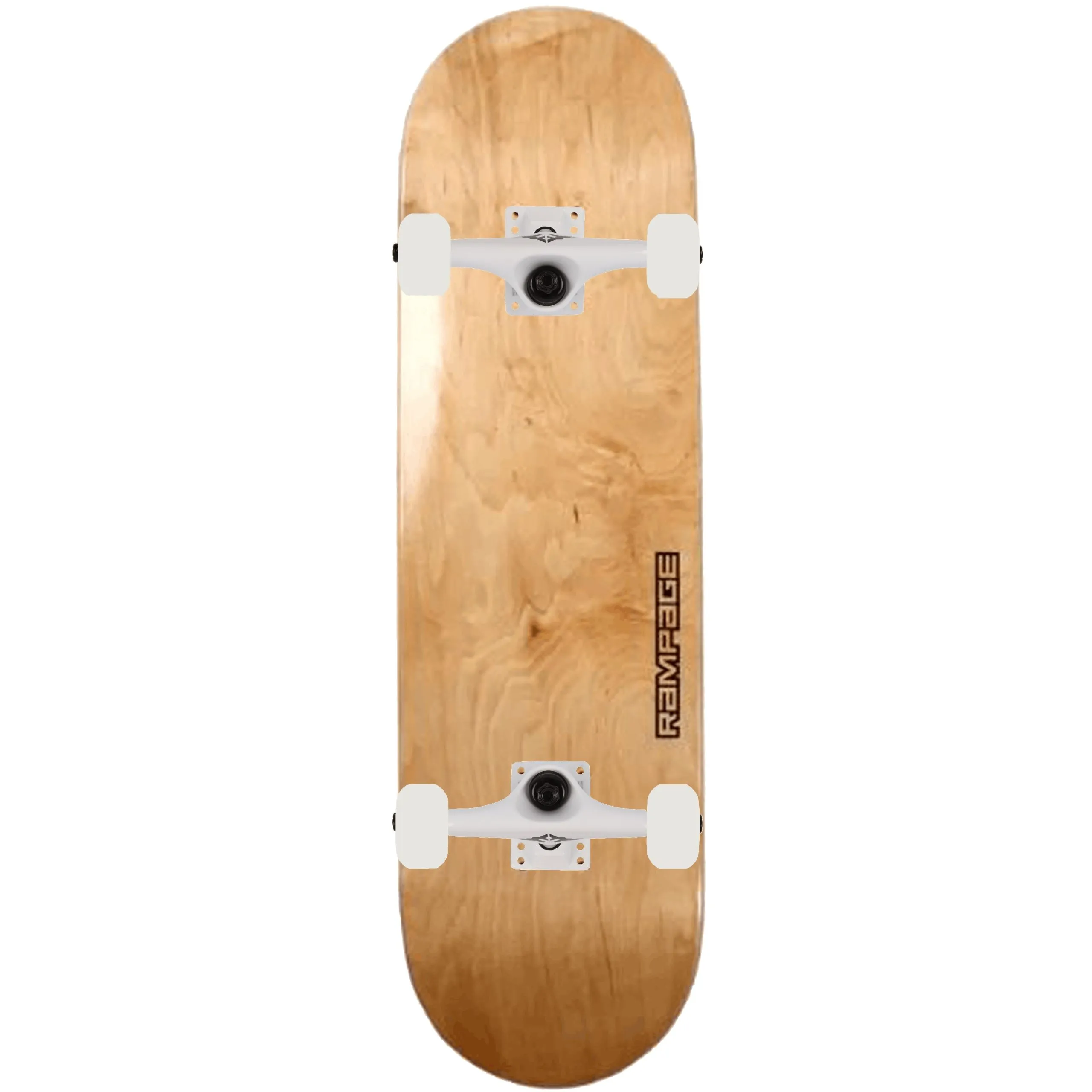 Rampage x Fracture Stain Custom Skateboard - Natural/White 8''