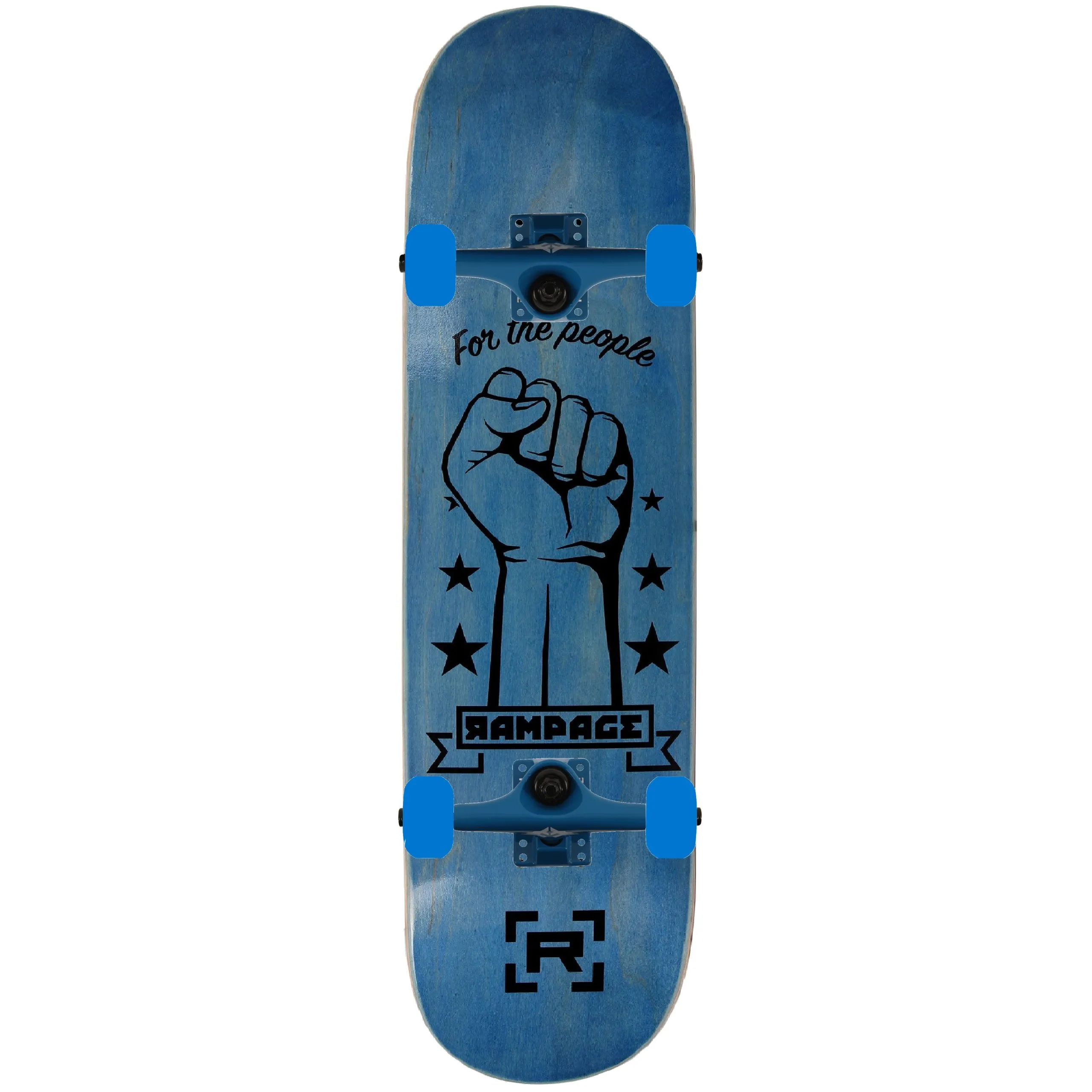 Rampage FTP Custom Skateboard - Blue/Blue 7.75''